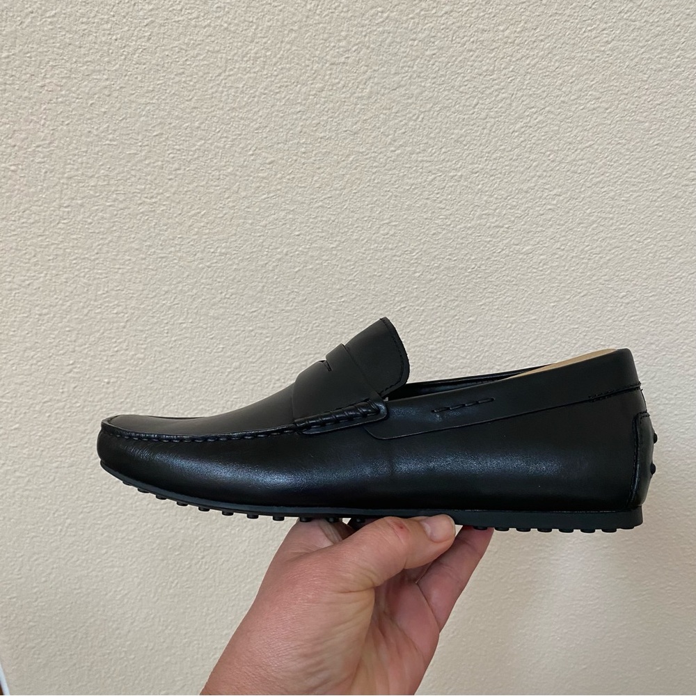 NWB Toecap Black Leather Driving Shoes for Men - Picture 5 of 15